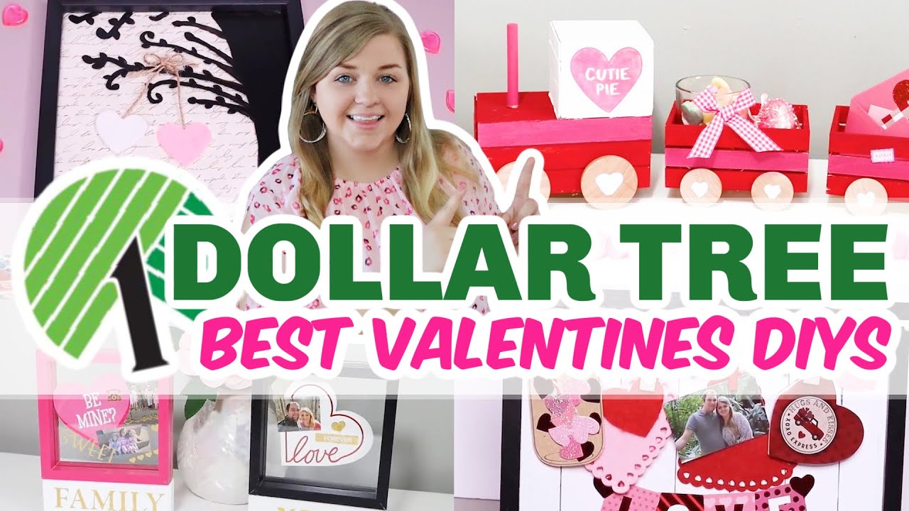 Dollar Tree VALENTINES DAY DIYS 2023 (easy hacks + decor + gift ideas ...